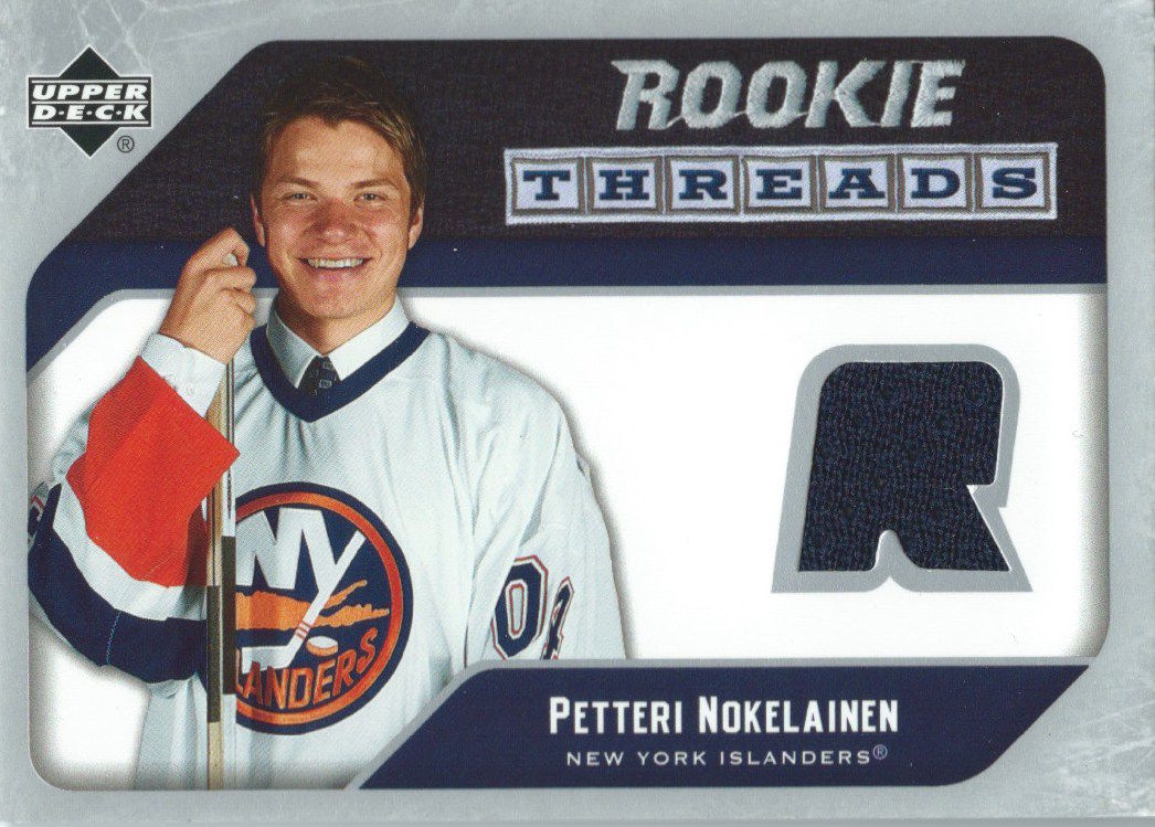  2005-06 Upper Deck Rookie Threads PETTERI NOKELAINEN UD Jersey NHL 01863 Image 1