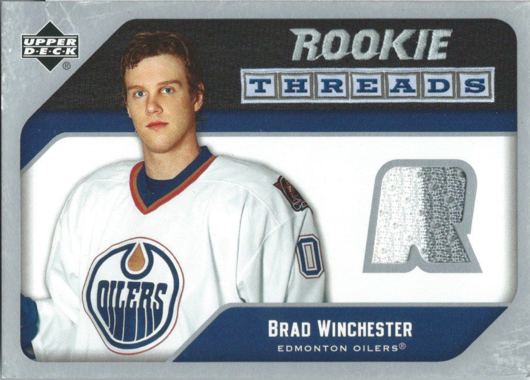 2005-06 Upper Deck Rookie Threads BRAD WINCHESTER UD Jersey NHL 01866