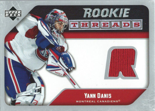 2005-06 Upper Deck Rookie Threads YANN DANIS UD Jersey NHL 01869