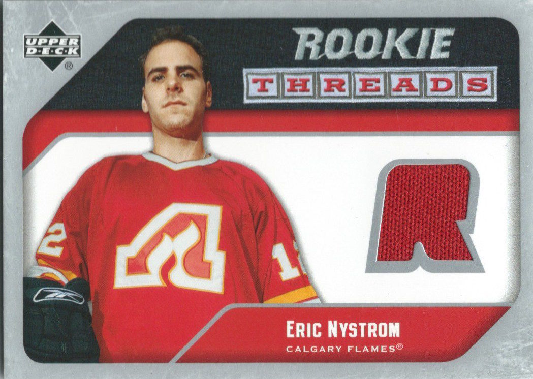  2005-06 Upper Deck Rookie Threads ERIC NYSTROM UD Jersey NHL 01870 Image 1