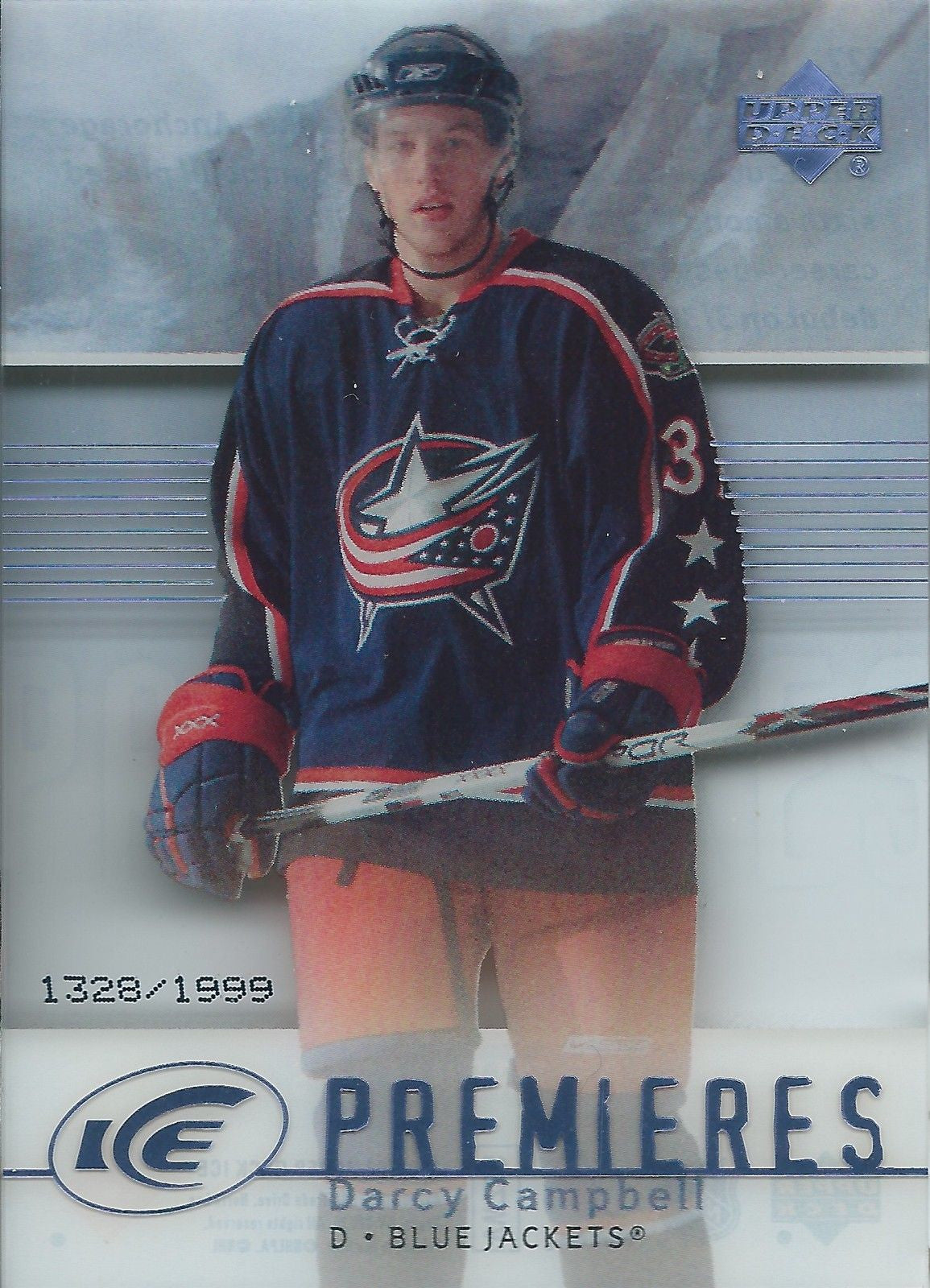 2007-08 UD Ice DARCY CAMPBELL RC #/1999 Ice Premiers UD Rookie 00953