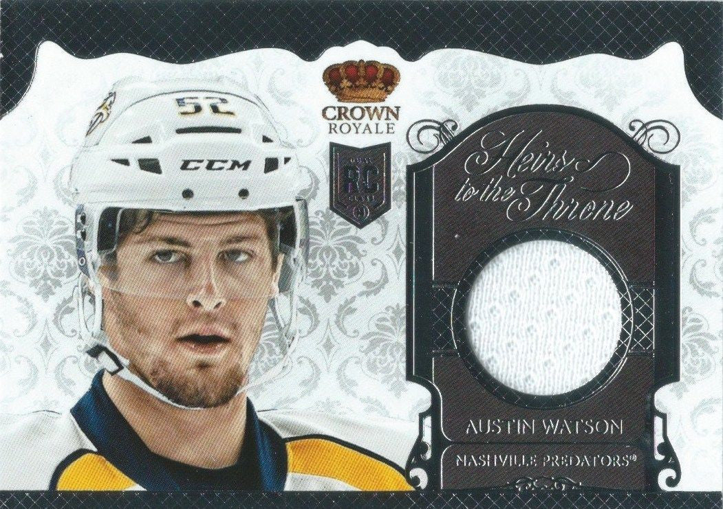 2013-14 Crown Royale Heirs to the Throne AUSTIN WATSON Jersey Rookie 00737