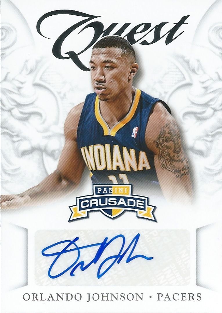  2012-13 Panini Crusade Quest Auto ORLANDO JOHNSON NBA Autographs 01182 Image 1