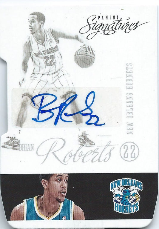 2012-13 Panini Signatures Die Cut BRIAN ROBERTS Auto Autograph NBA 01590