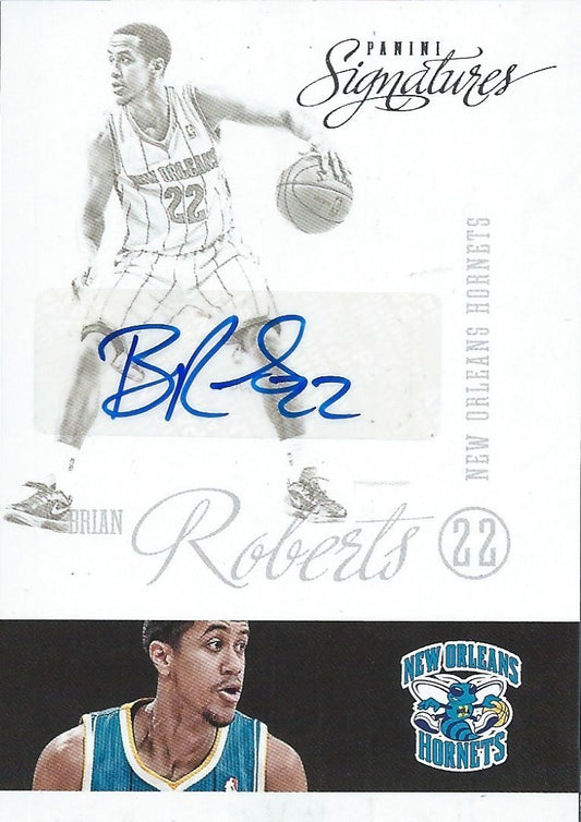  2012-13 Panini Signatures BRIAN ROBERTS Auto NBA Autographs Hornets 01589 Image 1