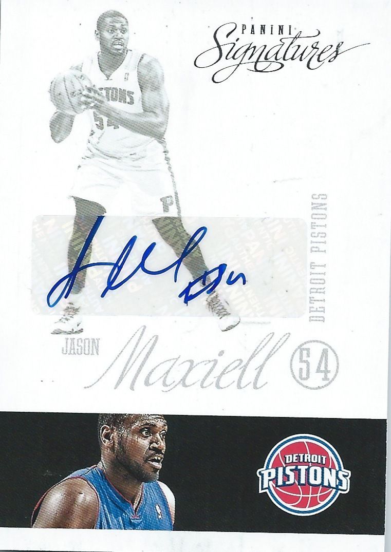  2012-13 Panini Signatures JASON MAXWELL Auto NBA Autographs Pistons Image 1
