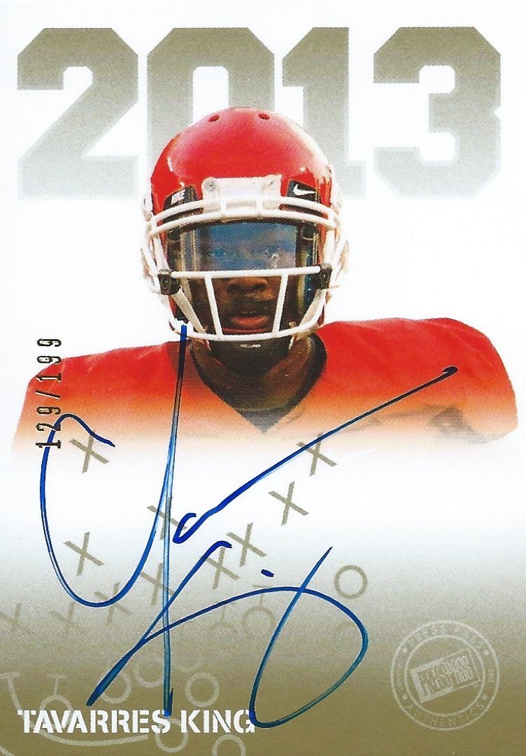  2013 Press Pass Autographs Gold TAVARRES KING 129/199 Auto NFL 01094 Image 1