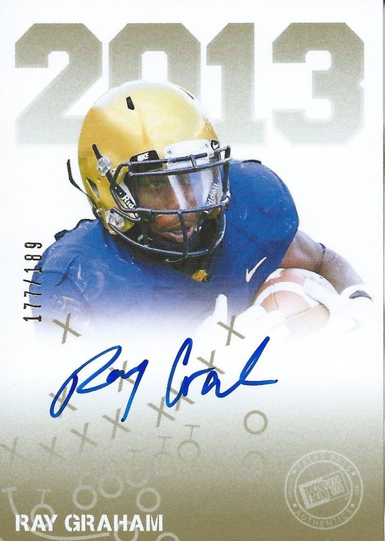  2013 Press Pass Autographs Gold RAY GRAHAM 177/189 Auto NFL 01095 Image 1