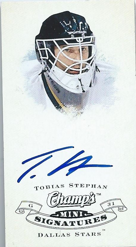  2008-09 Upper Deck Champ's Mini TOBIAS STEPHAN Signatures Autograph 00190 Image 1