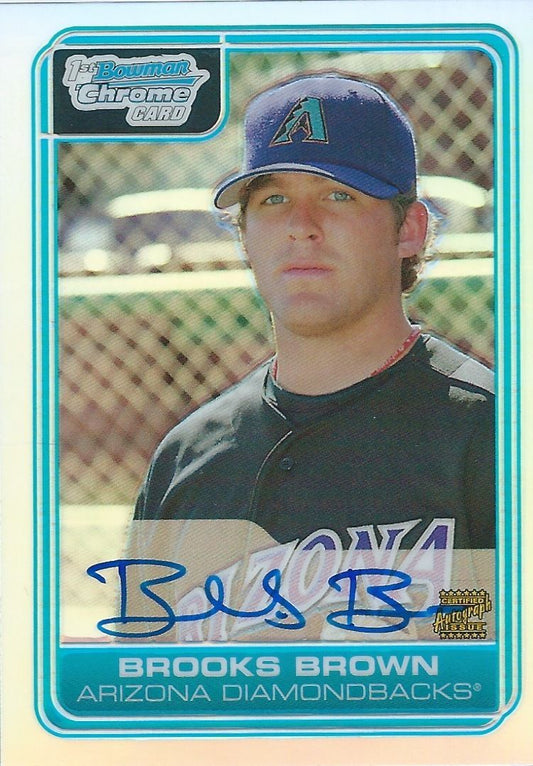  2006 Bowman Chrome Draft Picks BROOKS BROWN 412/500 Auto Refractors  01262 Image 1