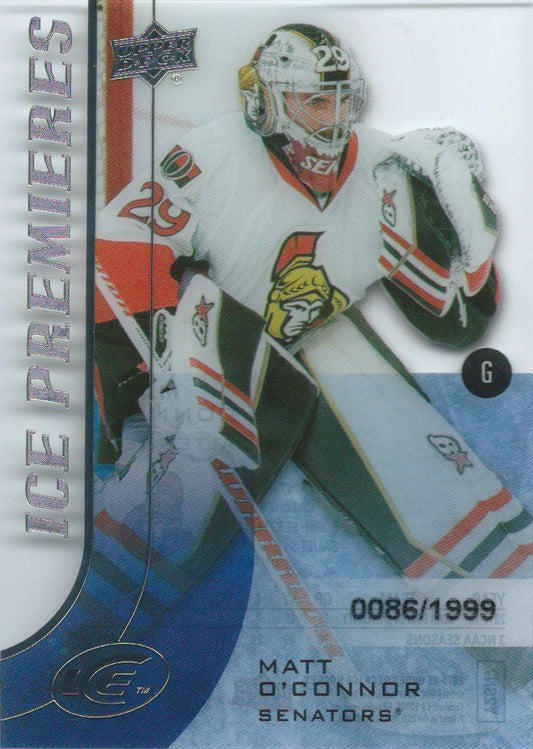  2015-16 Upper Deck Ice Premiers Rookie MATT O'CONNOR /1999 RC 02105 Image 1