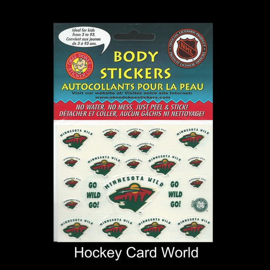  Minnesota Wild NHL Licensed Logo Body Decal Sticker 5"x7" Sheet of 20 Image 1