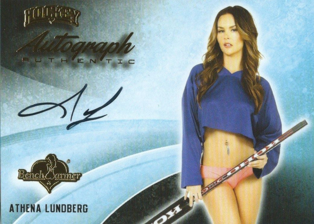 2014 Bench Warmer Signature Hockey ATHENA LUNDBERG Autograph Authentic