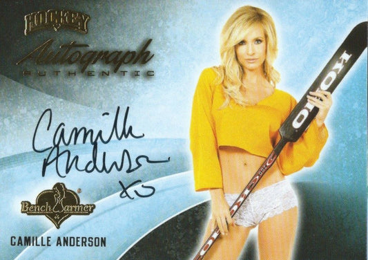 2014 Bench Warmer Signature Hockey CAMILLE ANDERSON Autograph Authentic
