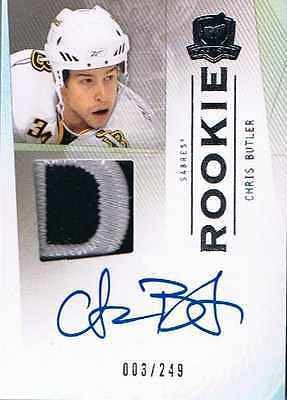 2009-10 The Cup CHRIS BUTLER Patch/Auto Rookie 3/249 RC 2CLR Sabres