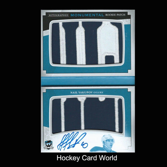  2013-14 The Cup Monumental NAIL YAKUPOV 2/5 RC Patch Auto UD Logo Booklet Image 1