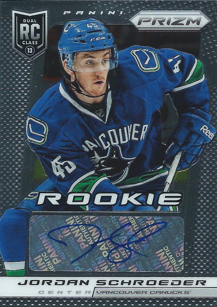 2013-14 Panini Prizm Autographs Rookie JORDAN SCHROEDER Auto 02000