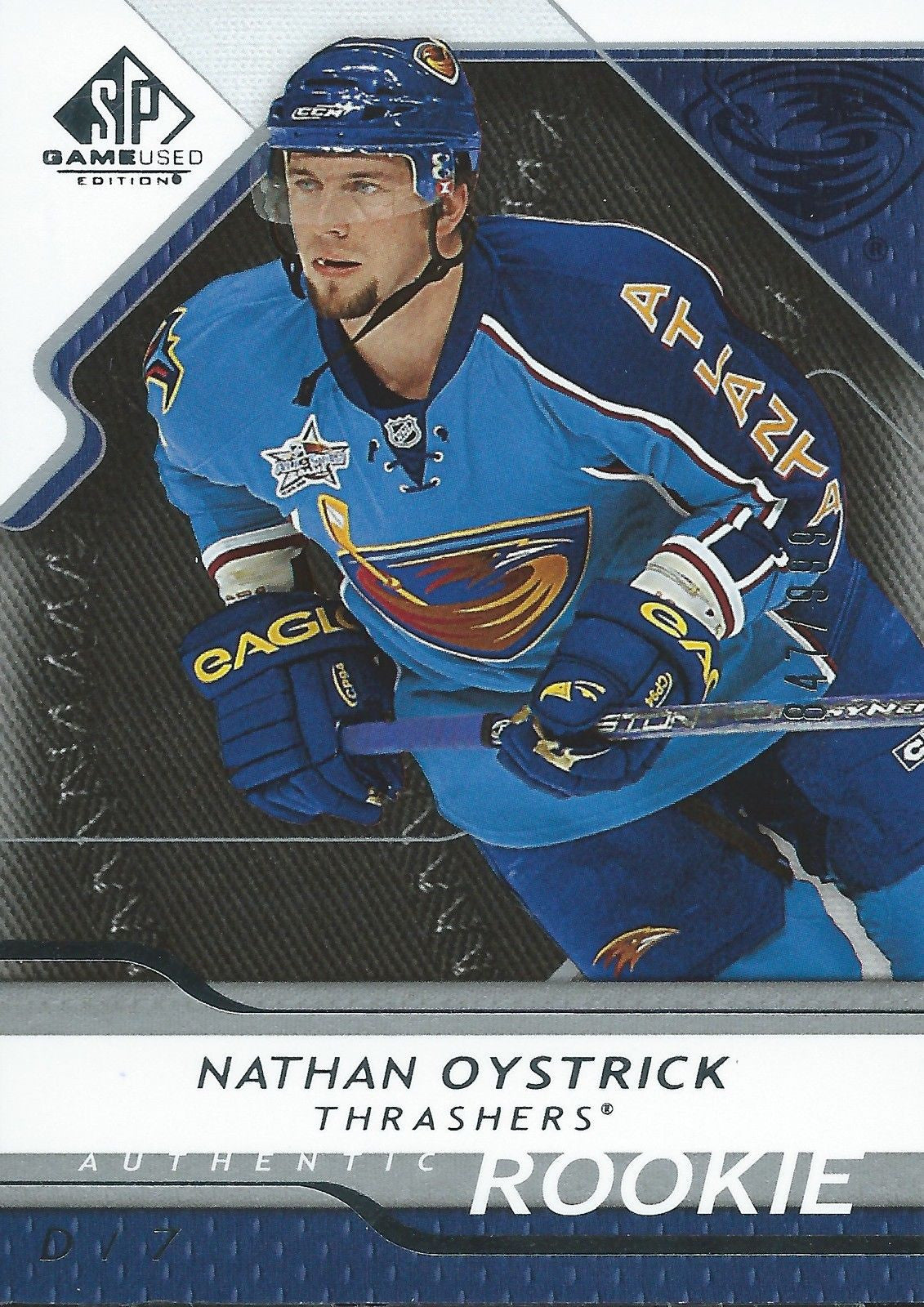 2008-09 SP Game Used NATHAN OYSTRICK Rookie /999 Upper Deck RC NHL 01001