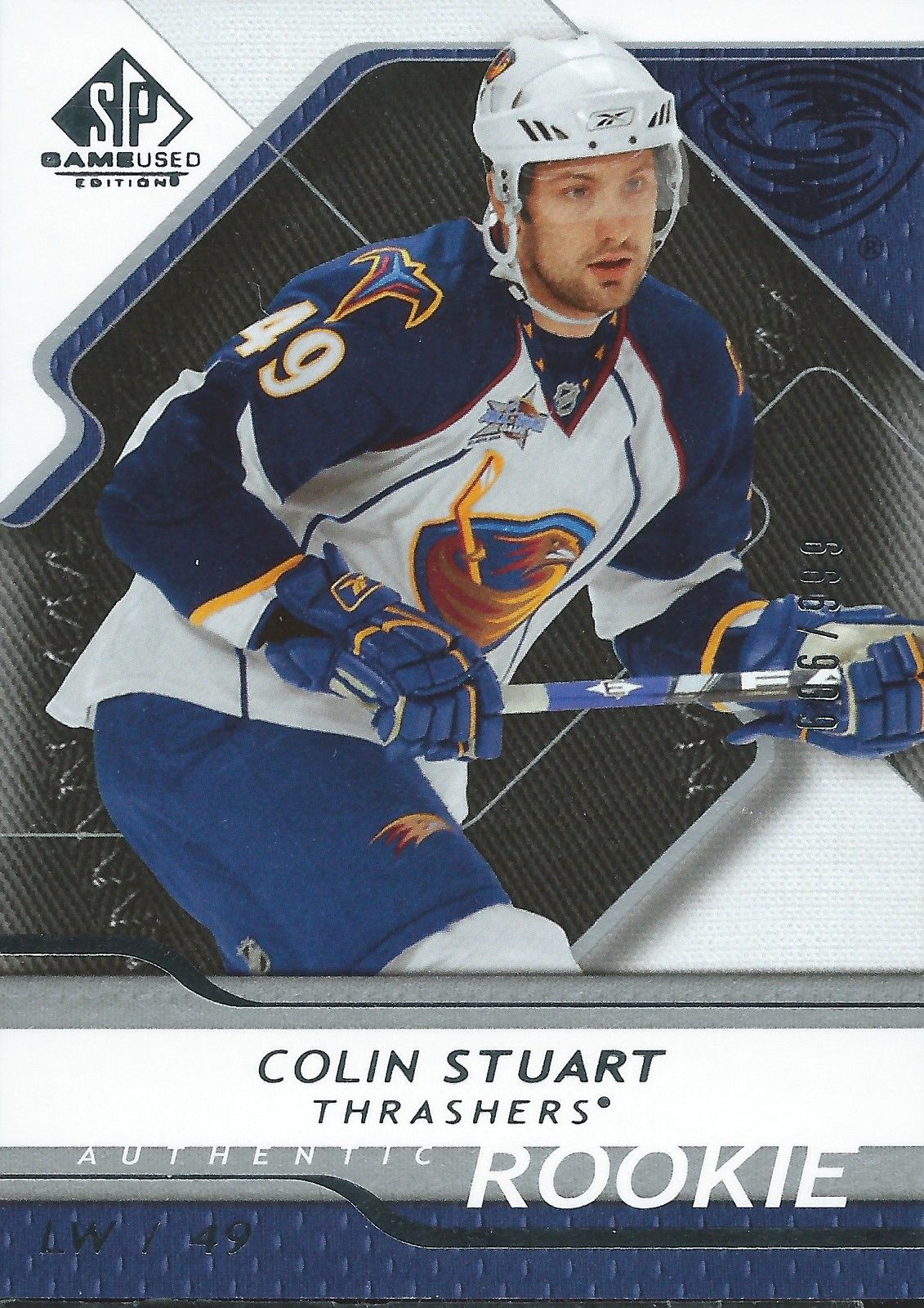  2008-09 SP Game Used COLIN STUART Rookie /999 Upper Deck RC NHL 00998  Image 1