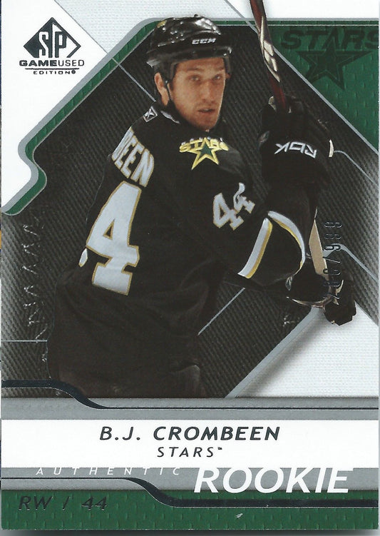 2008-09 SP Game Used B.J. CROMBEEN Rookie /999 Upper Deck RC NHL 00997