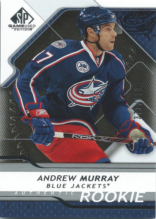 2008-09 SP Game Used ANDREW MURRAY Rookie /999 Upper Deck RC NHL 00996