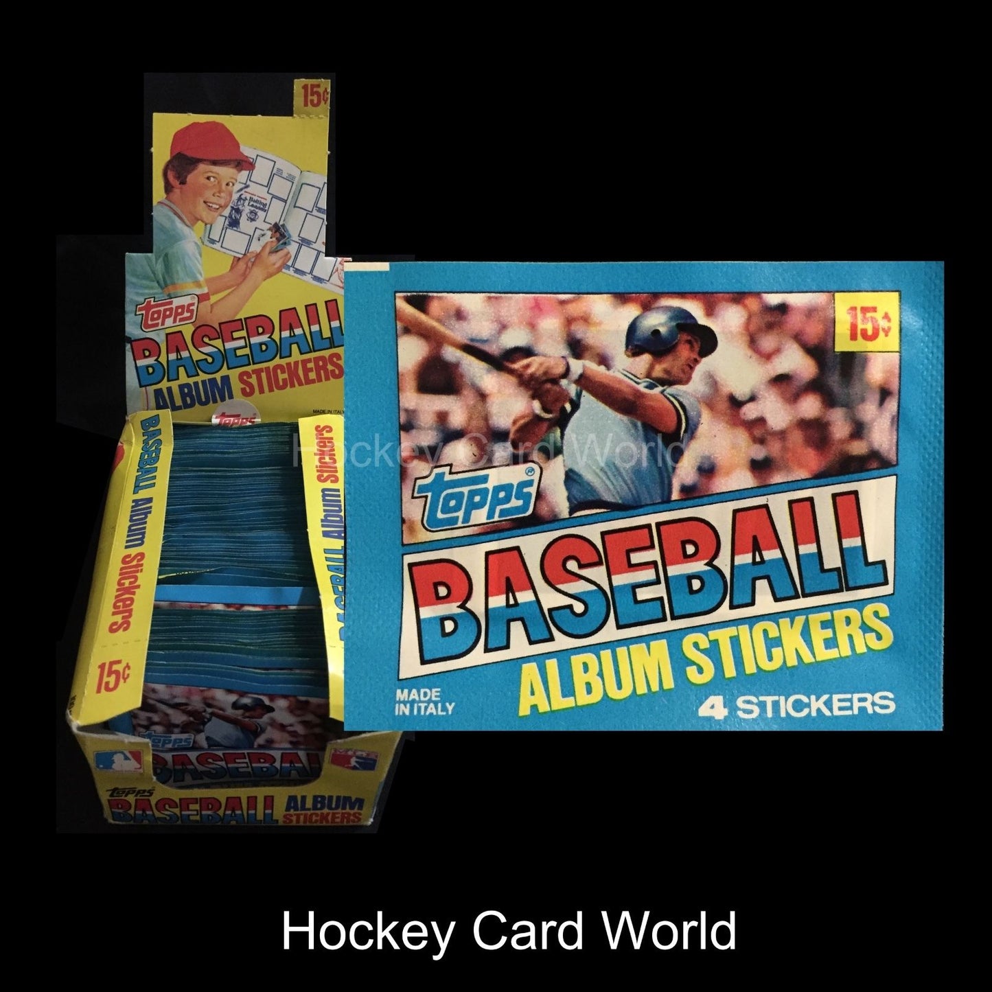  1981 Topps Baseball Album Sticker Sealed Pack - 4 Sticker Pack  **RARE** Image 1