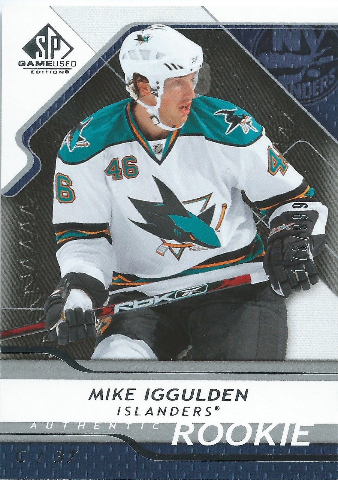 2008-09 SP Game Used MIKE IGGULDEN Rookie /999 Upper Deck RC NHL 00993  Image 1