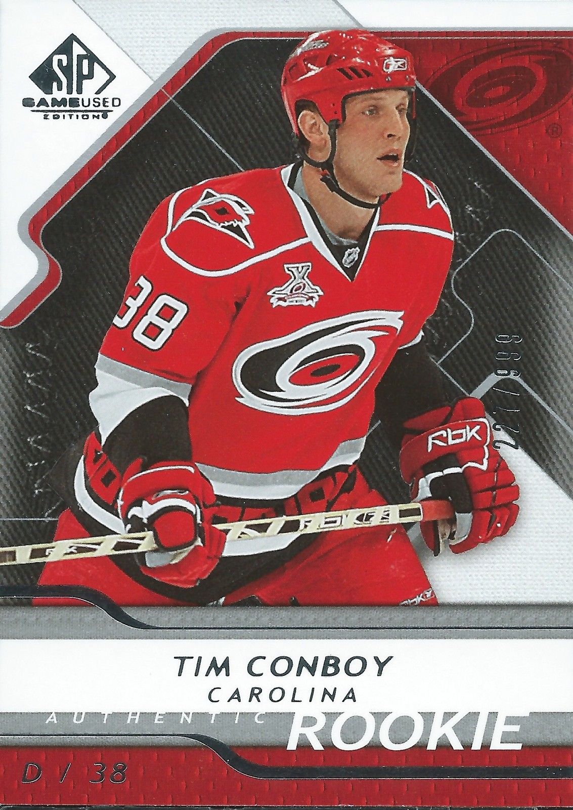  2008-09 SP Game Used TIM CONBOY Rookie /999 Upper Deck RC NHL 00992  Image 1