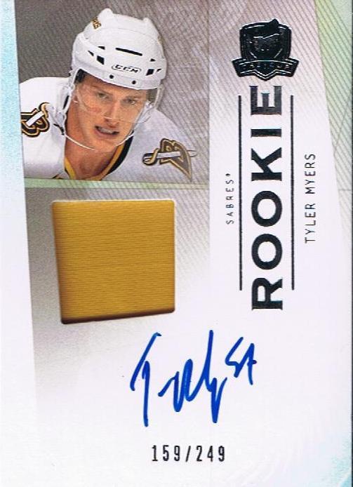  2009-10 The Cup TYLER MYERS Patch/Auto Rookie 159/249 RC Buffalo Sabres Image 1
