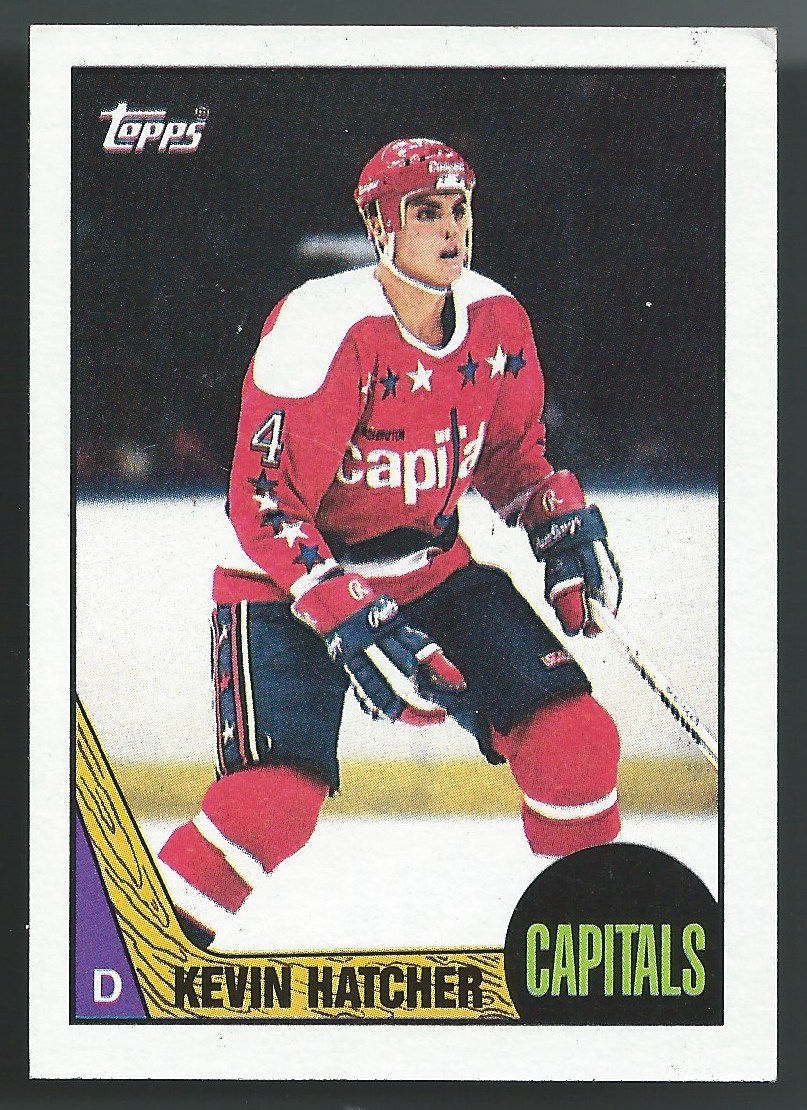  1987-88 Topps #68 KEVIN HATCHER Rookie RC Hockey NHL 02417 Image 1