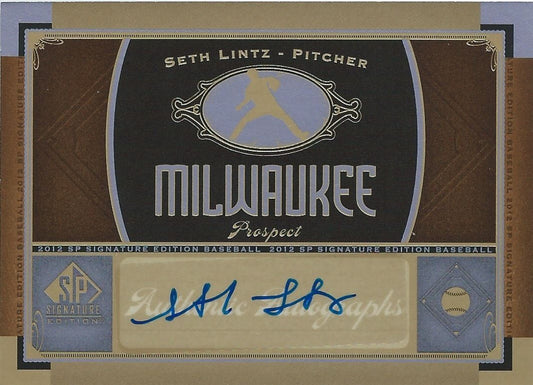  2012 SP Signature SETH LINTZ Auto Upper Deck Autograph New York 01236 Image 1