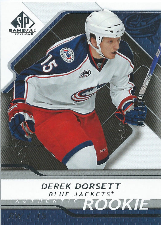 2008-09 SP Game Used DEREK DORSETT Rookie /999 Upper Deck RC NHL 00989