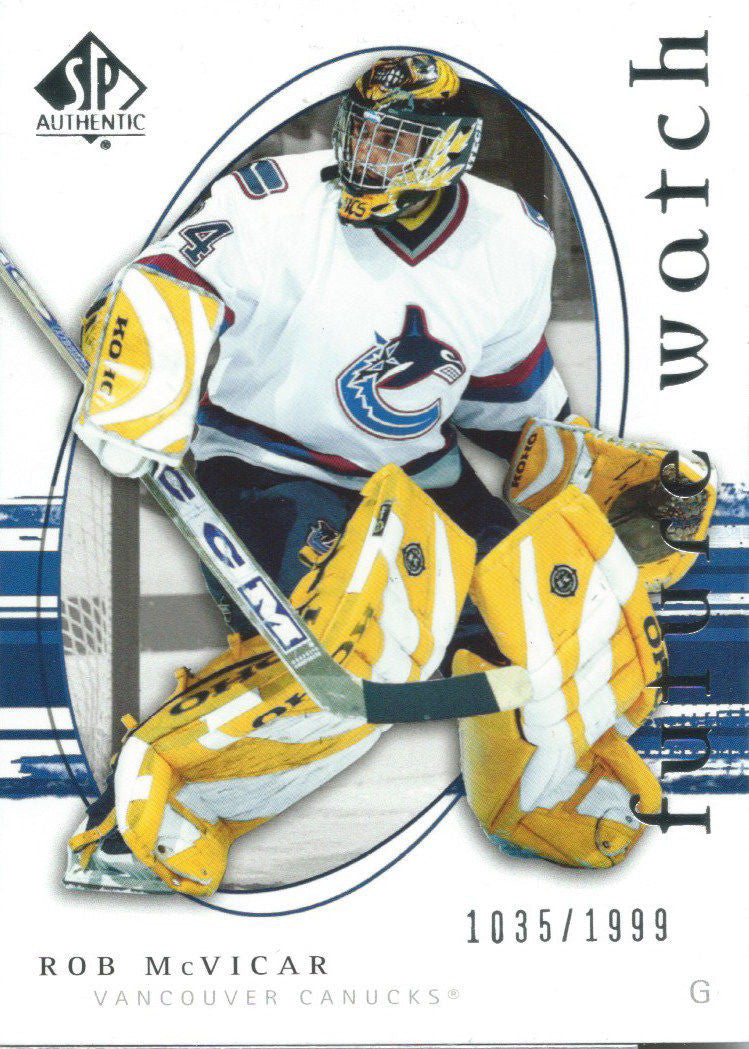 2005-06 SP Authentic #249 ROB McVICAR Rookie 1035/1999 UD RC NHL 01012