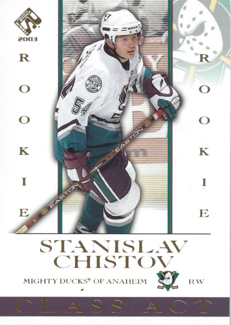  2002-03 Private Stock Reserve #1 STANISLAV CHISTOV Rookie RC 01006 Image 1