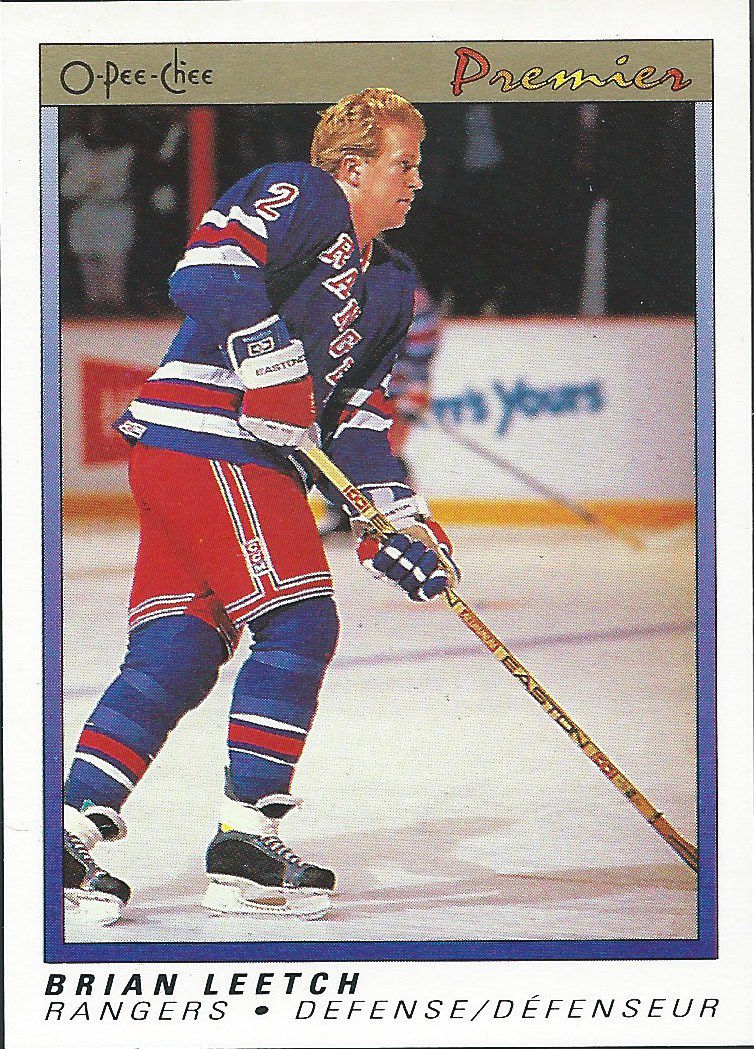  1990-91 OPC O-Pee-Chee Premier #61 BRIAN LEETCH Hockey NHL 02427 Image 1