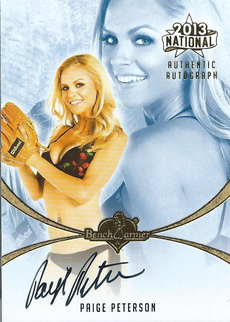 2013 Bench Warmer National Autographs PAIGE PETERSON Auto Card