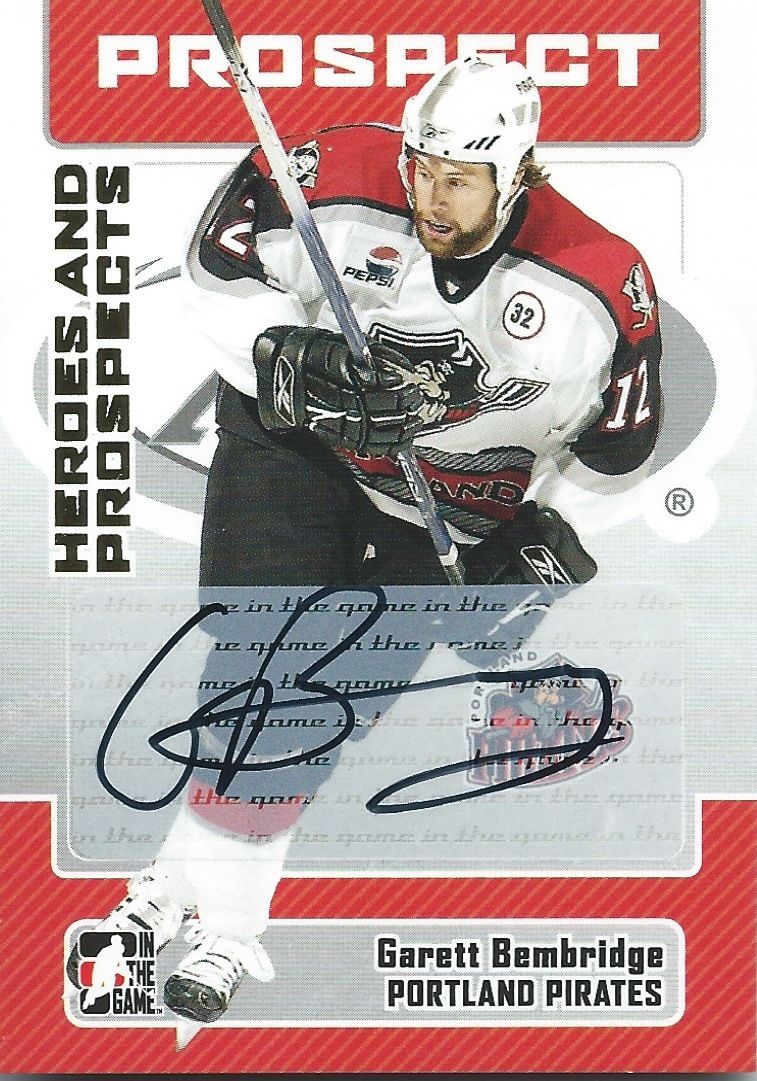  2006-07 ITG Heroes and Prospects GARETT BAMBRIDGE Autographs In Game 00497 Image 1