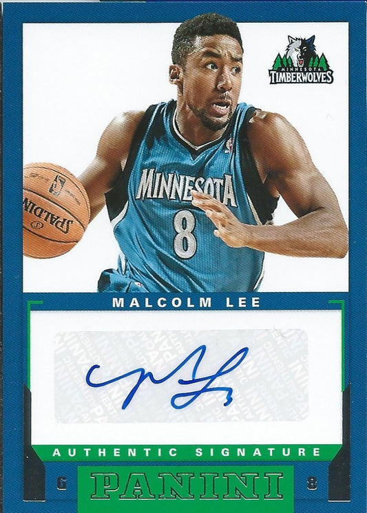 2012-13 Panini Rookie Signatures MALCOLM LEE Auto Autograph NBA 01189