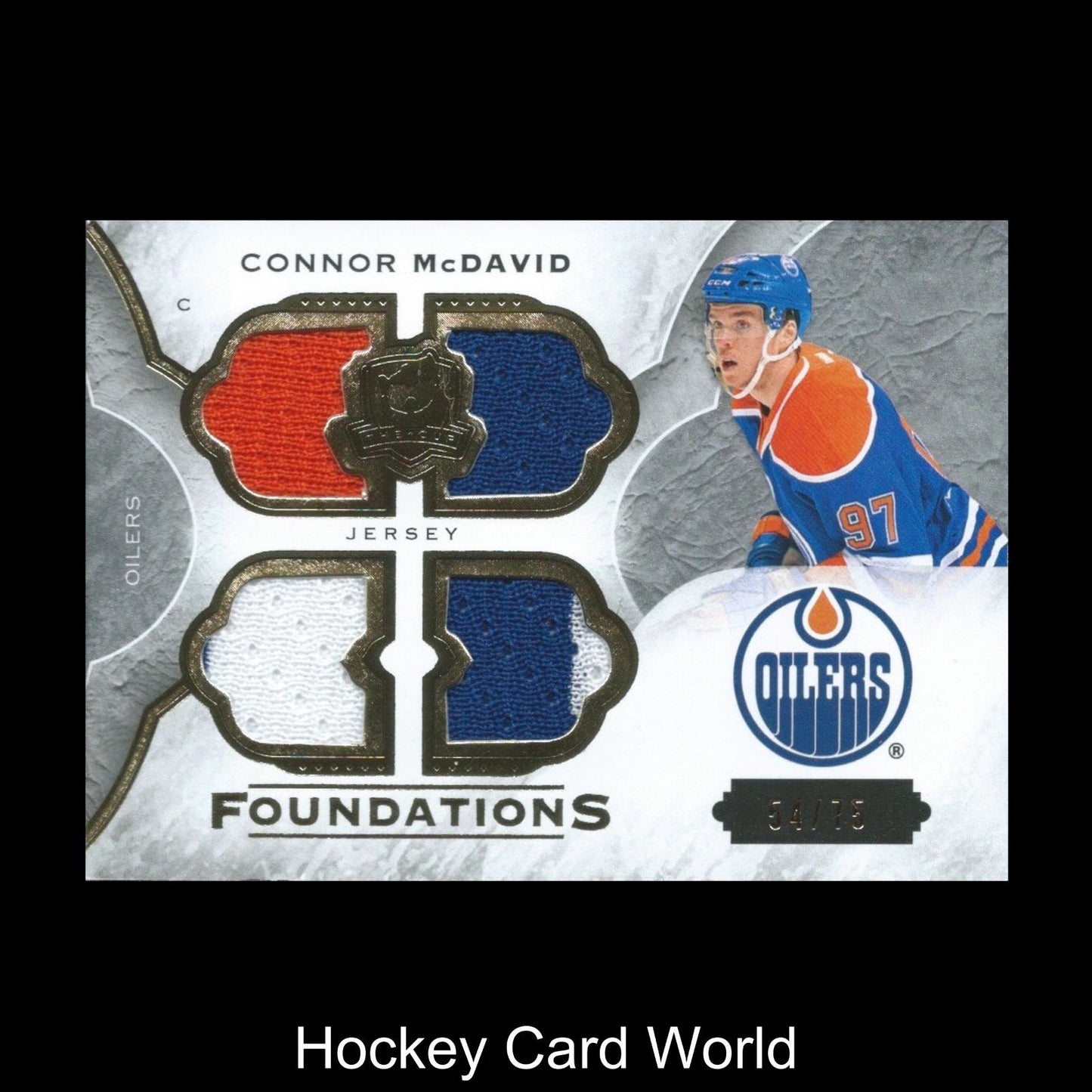 2015-16 Upper Deck The Cup CONNOR McDAVID 54/75 Foundations 3 color RC