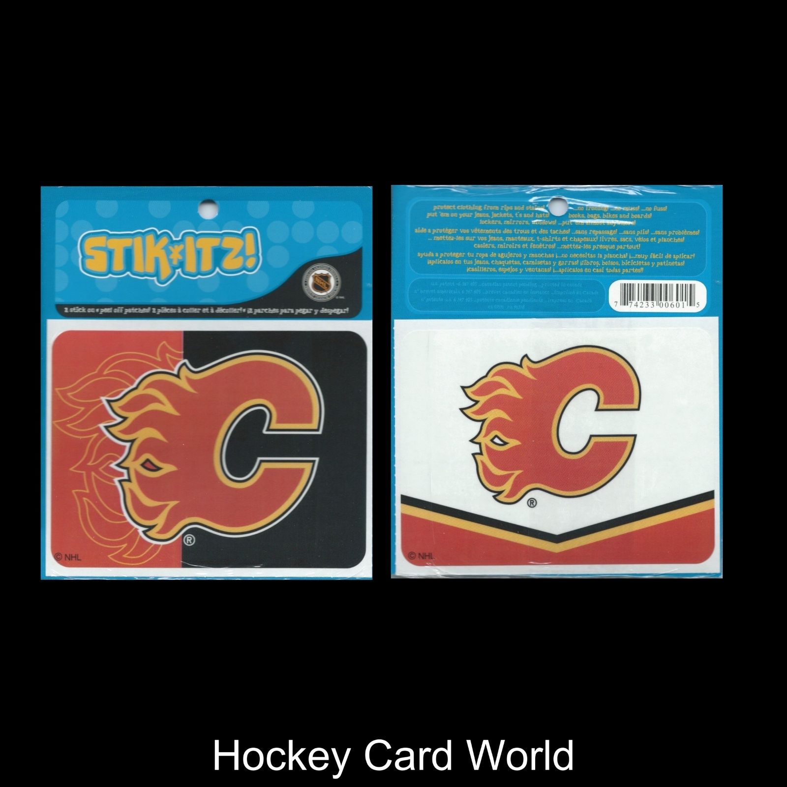 Calgary Flames Stikitz 2 Pack Decal Sticker NHL Licensed 4"x3.5" Image 1