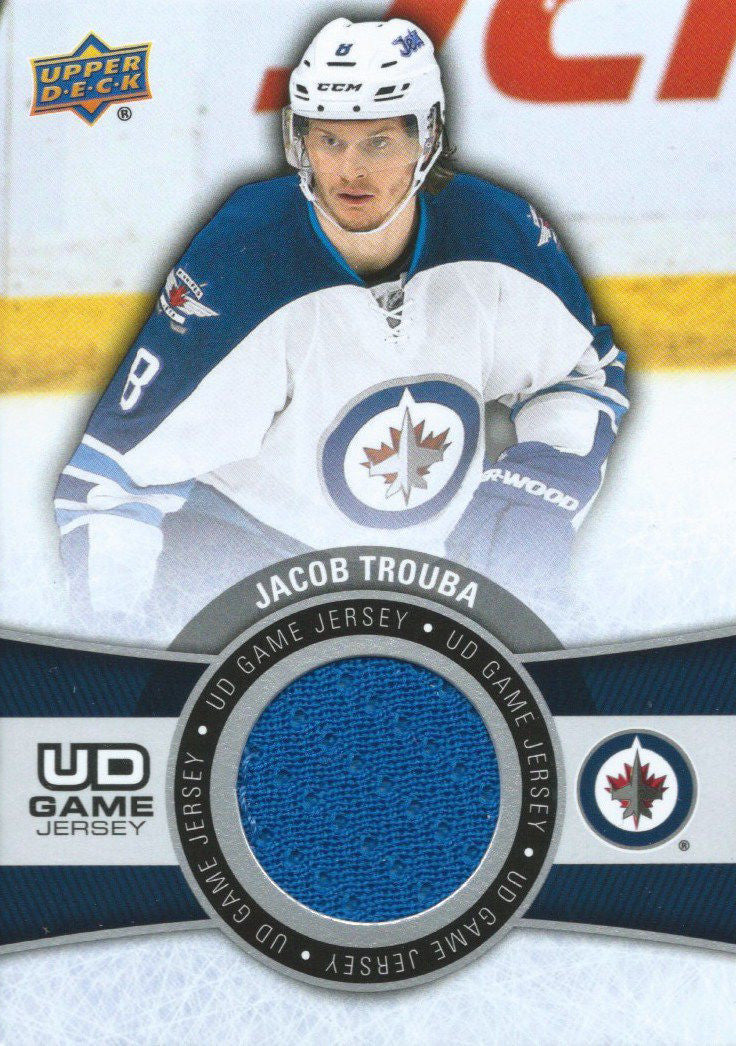 2015-16 Upper Deck Game Jersey JACOB TROUBA Fabric Swatch UD 02513
