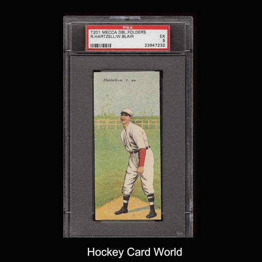 1911 T201 Mecca Double Folders ROY HARTZELL / WALTER BLAIR PSA 5