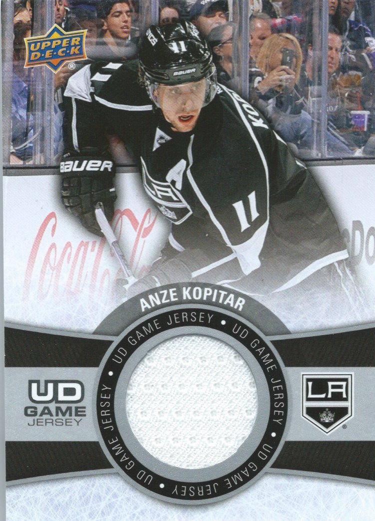  2015-16 Upper Deck Game Jersey ANZE KOPITAR Fabric Swatch UD 02518 Image 1