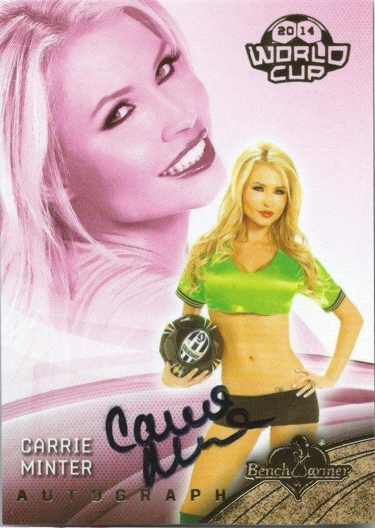 2014 Bench Warmer Soccer World Cup CARRIE MINTER Autograph Authentic