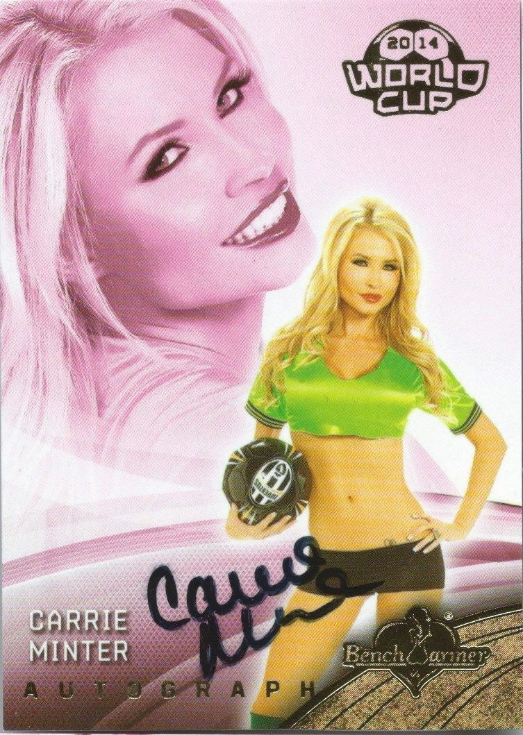 2014 Bench Warmer Soccer World Cup CARRIE MINTER Autograph Authentic