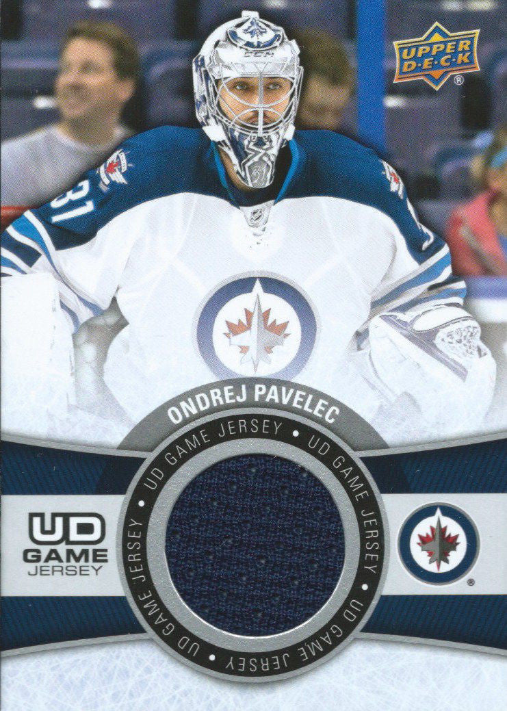 2015-16 Upper Deck Game Jersey ONDREJ PAVELEC Fabric Swatch UD 02519