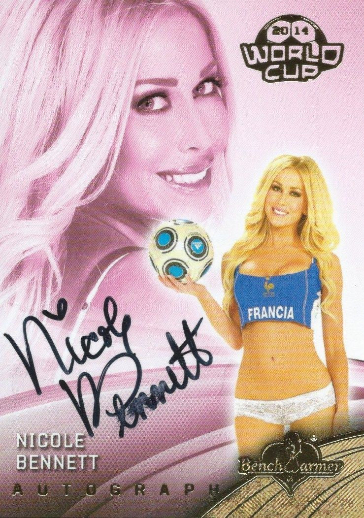 2014 Bench Warmer Soccer World Cup NICOLE BENNETT Autograph Authentic
