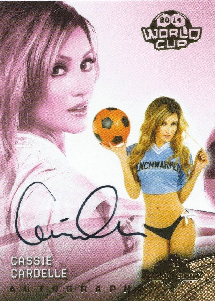 2014 Bench Warmer Soccer World Cup CASSIE CARDELLE Autograph Authentic