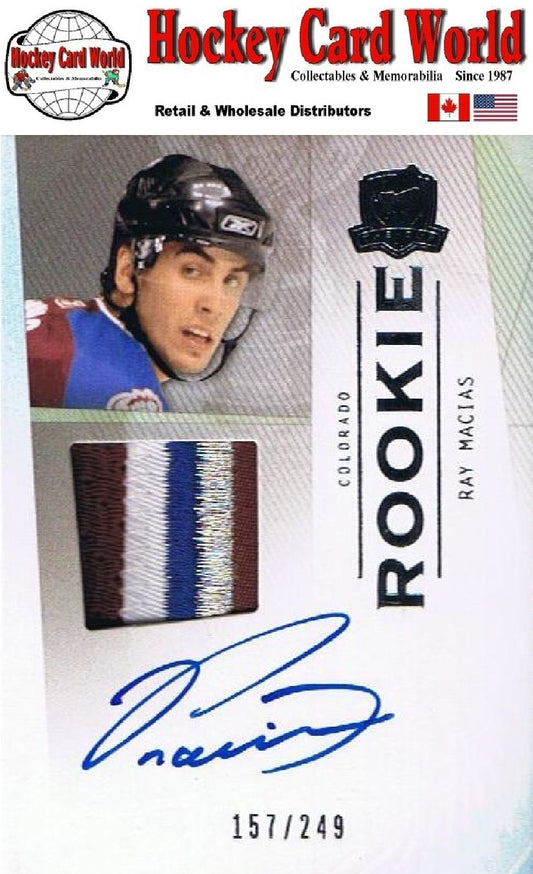  2009-10 The Cup RAY MACIAS Patch/Auto Rookie 157/249 RC - 4 Colors Image 1