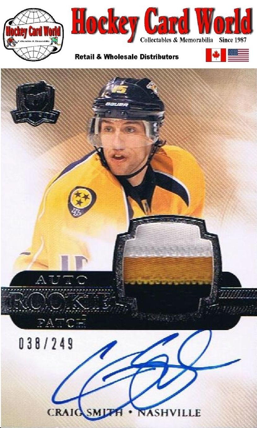 2011-12 The Cup CRAIG SMITH Patch/Auto Rookie 38/249 RC - 3 Colors Image 1